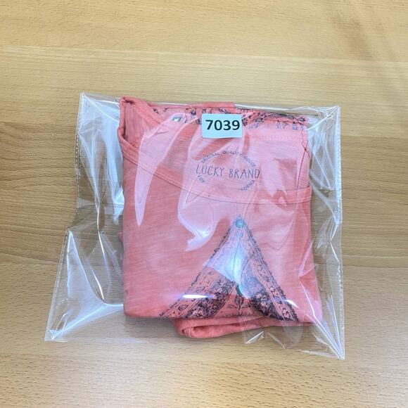 Lucky Brand Tie Dye Top Women's Size Small Orange Bronze Studs Round Neck Casual - Picture 6 of 6